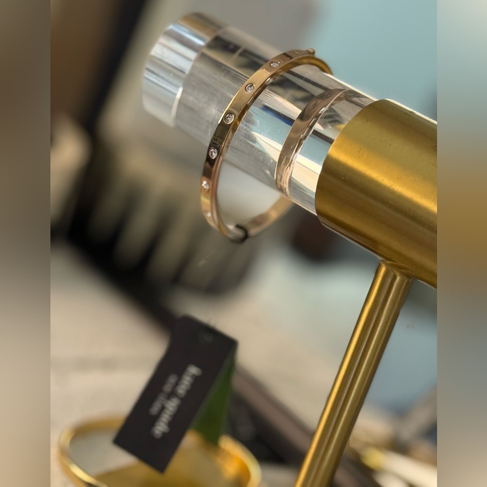 Kate Spade New York Rose Gold Bangle with Crystal Details
